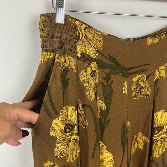 Anthropologie Maeve Terrace Floral Wide Leg Pants Size 4 - Picture 9 of 15